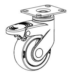 Medical Caster  flat TPE wheel  